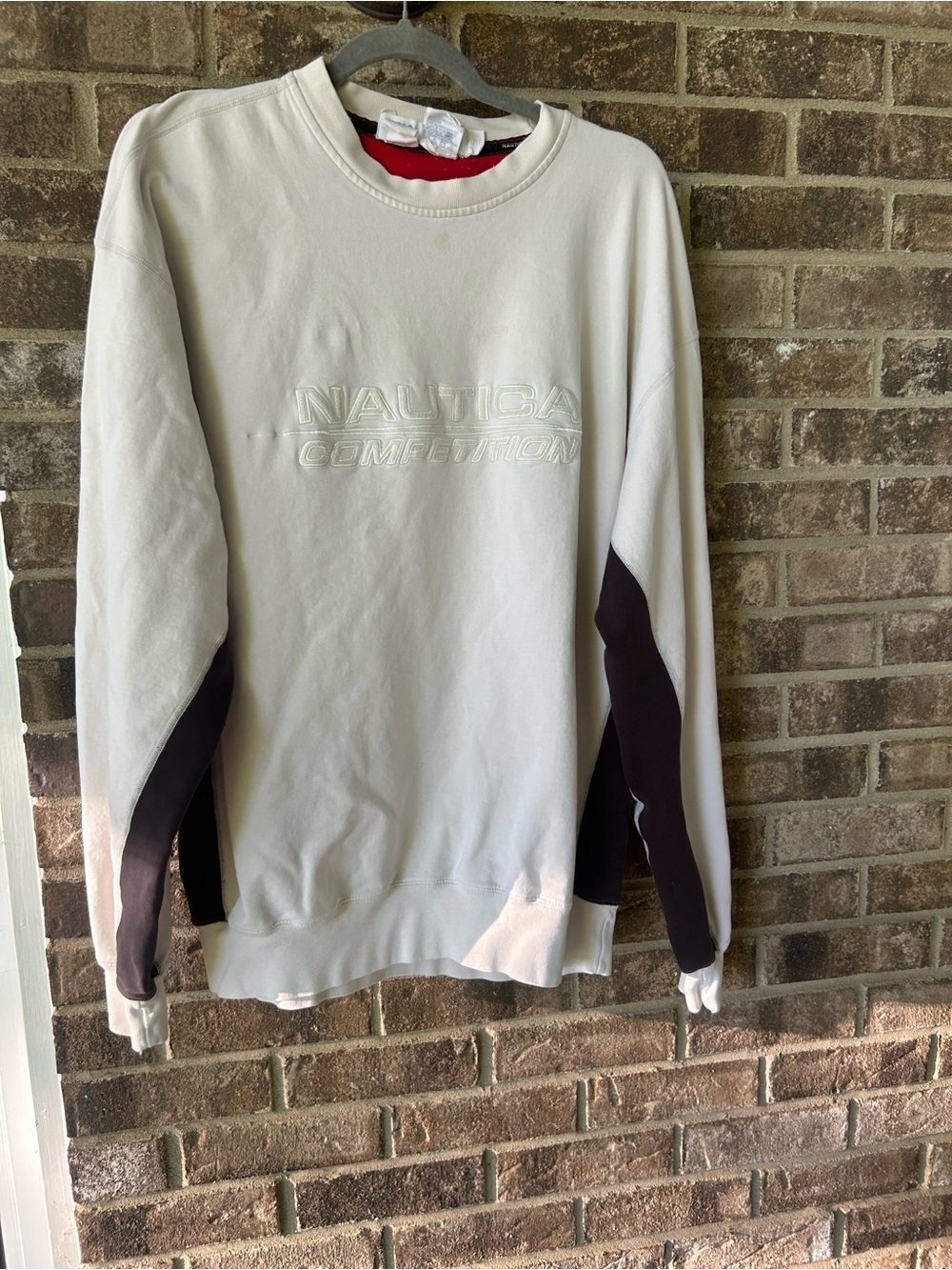Vintage Nautica Competition Sweatshirt 90s Embroidered Spellout Streetwear Y2K